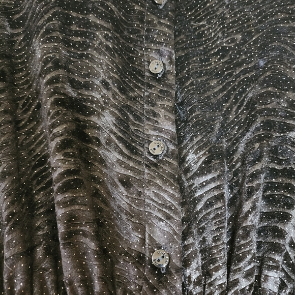 GAëLLE Paris velvet black polka-dot long dress - Picture 15 of 15